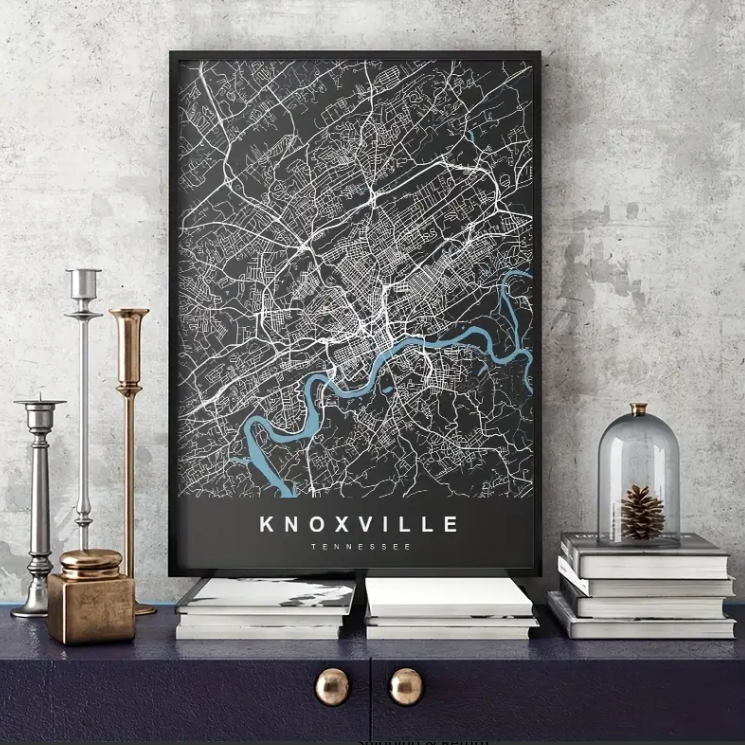 Iconic American Cities Map Poster