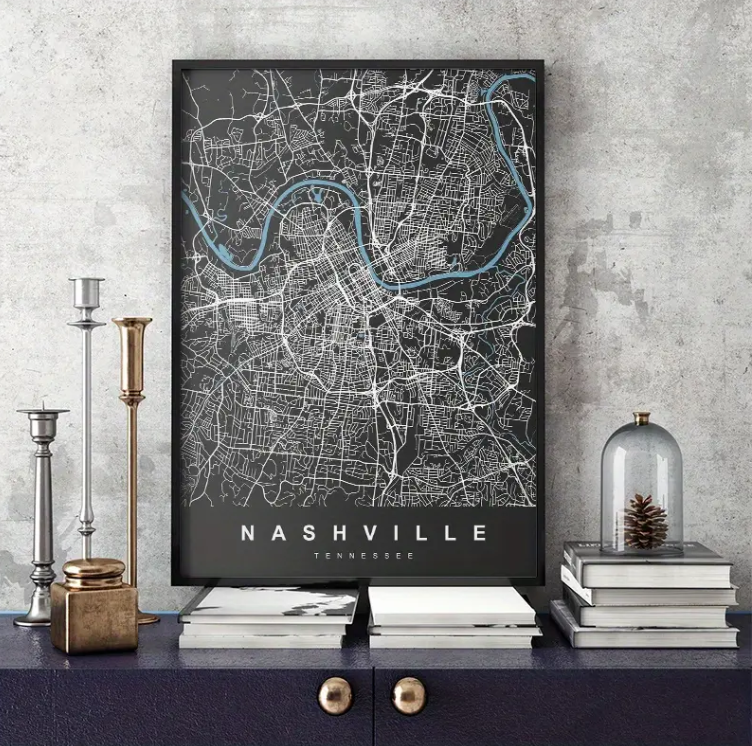 Iconic American Cities Map Poster