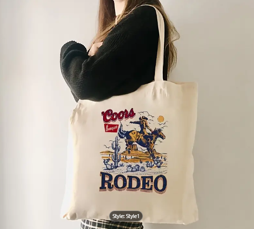 Coors Rodeo Canvas Tote Bag