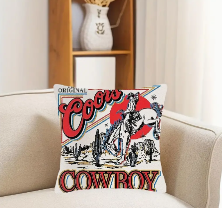 Vintage Coors Pillow