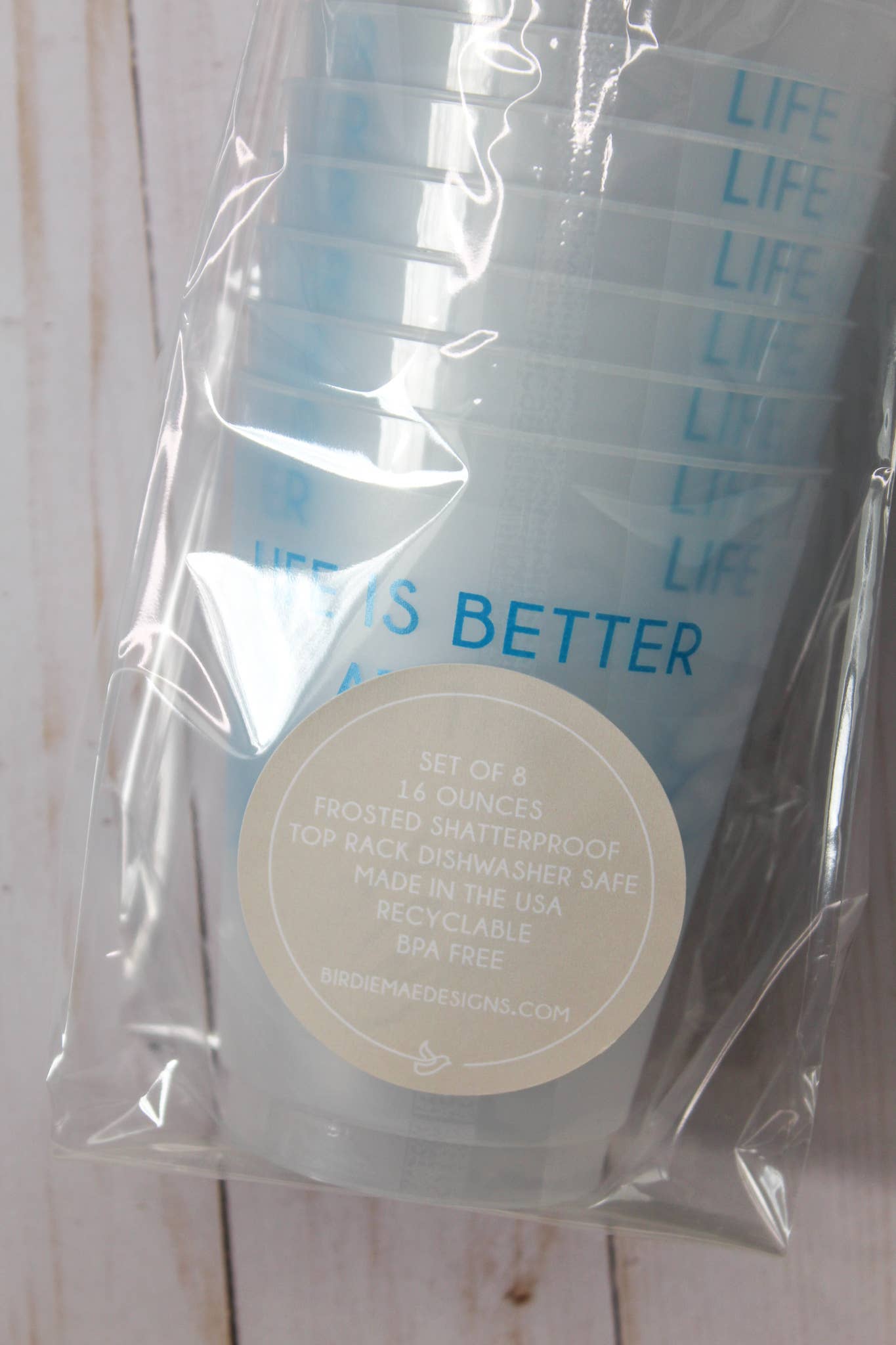 Life is Better At The Lake | Frosted Acrylic 16oz Set of 8