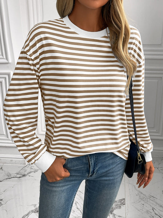 Ivy Lane Striped Long Sleeve Sweatshirt