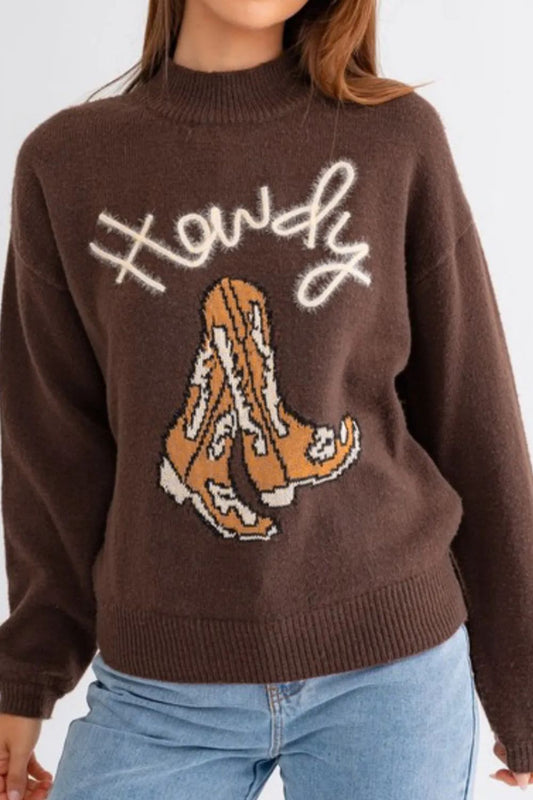 Howdy Boots Sweater