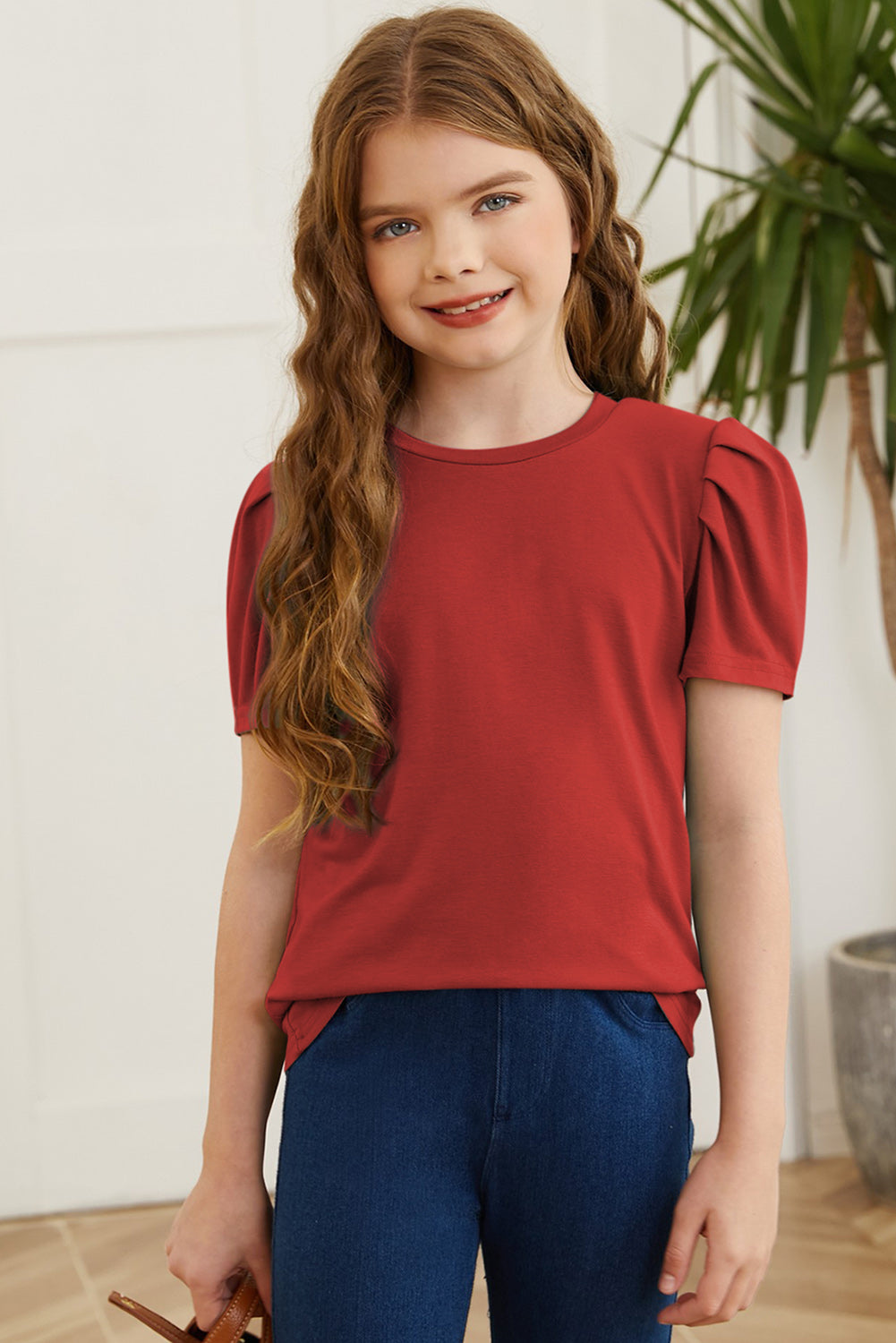 Girls Puff Sleeve T-Shirt