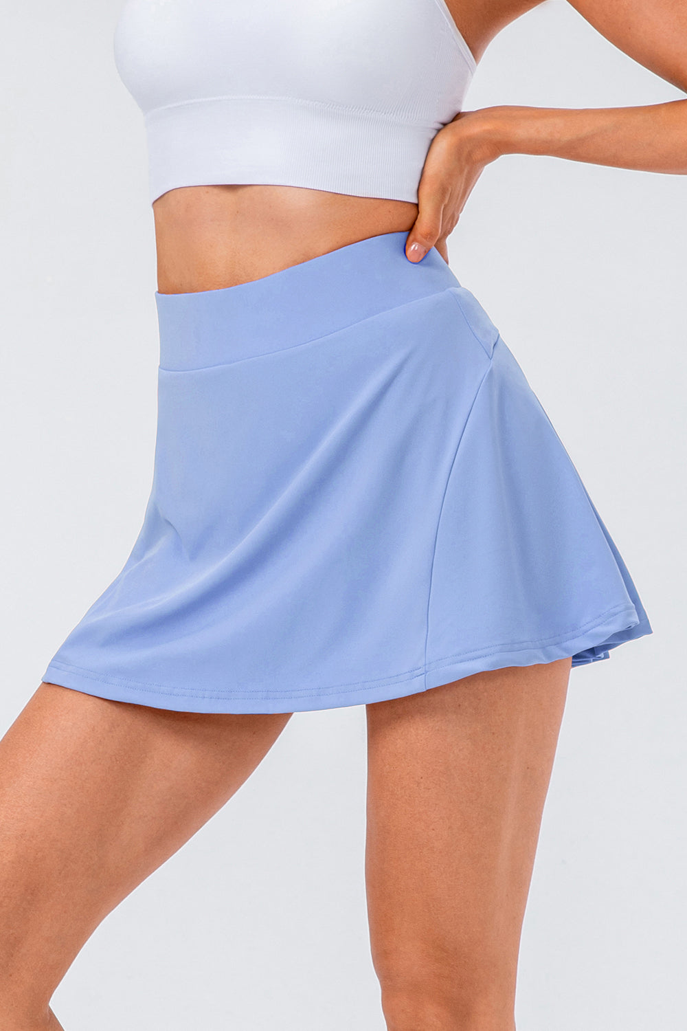 High Waist Pleated Active Skirt