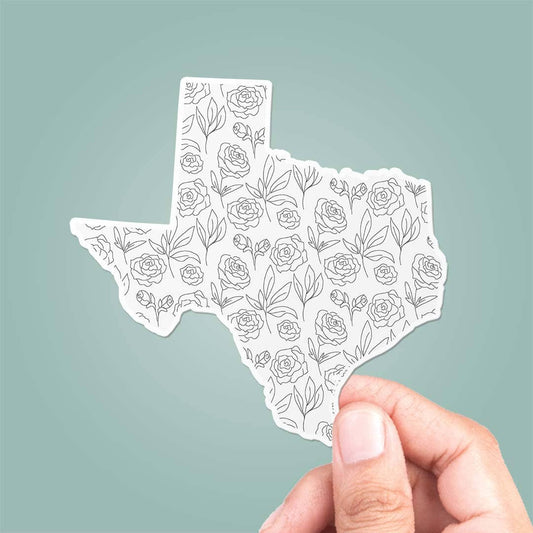 Texas Floral Pattern Sticker Vinyl Decal