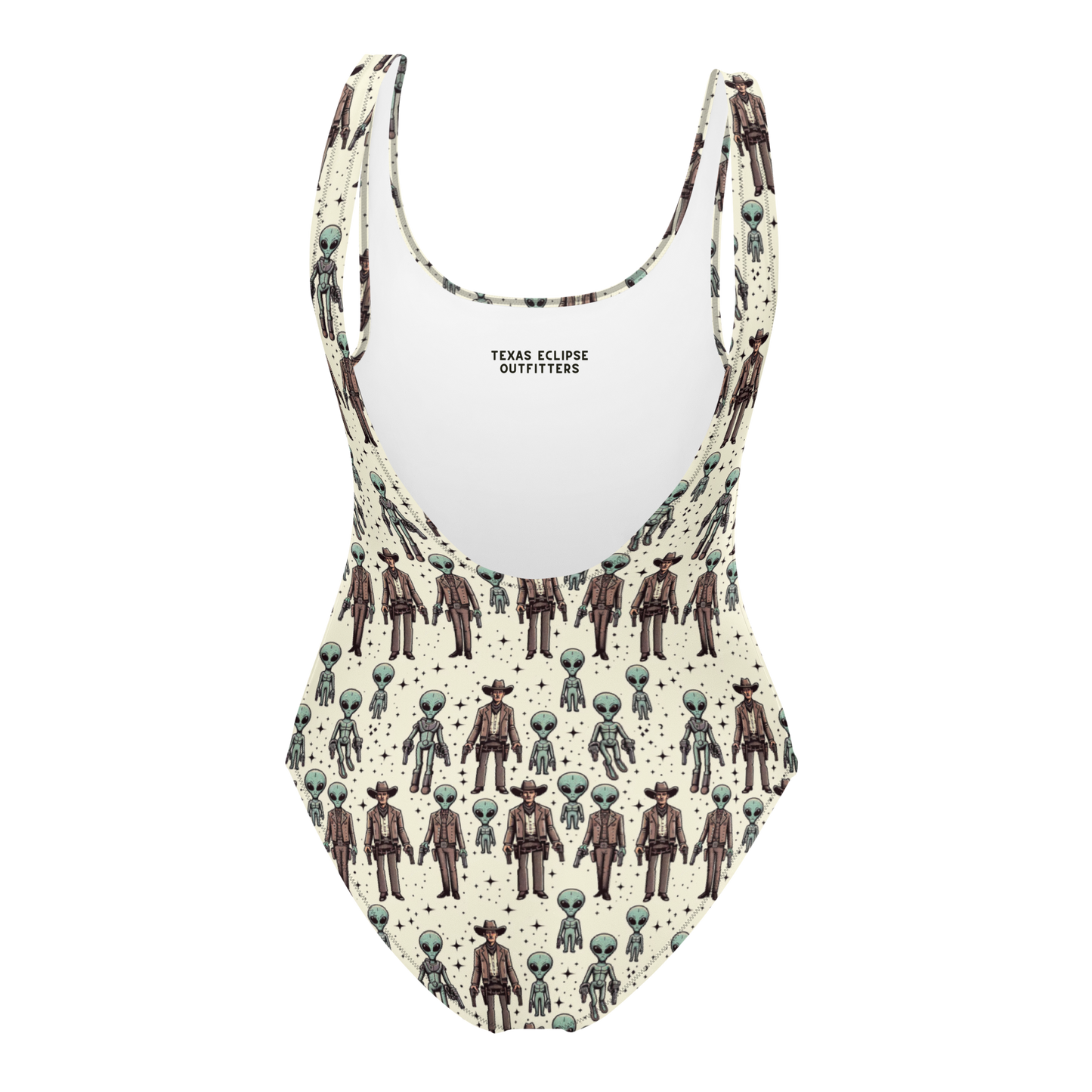 Cosmic Cowboys: Cowboys and Aliens One-Piece Swimsuit