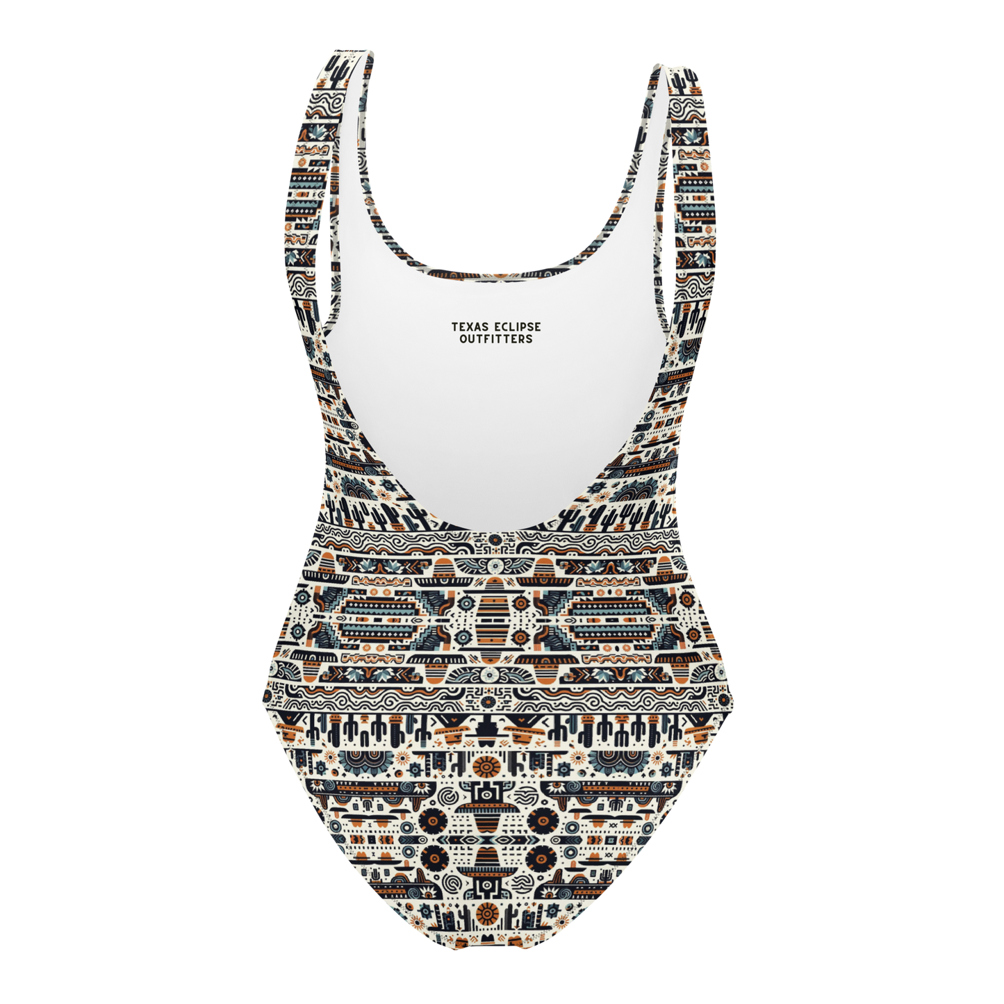 Desert Dusk: Earthy Tones Southwest One-Piece Swimsuit