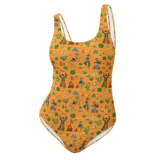 Bones and Embers: Vaquero’s Last Dance One-Piece Swimsuit