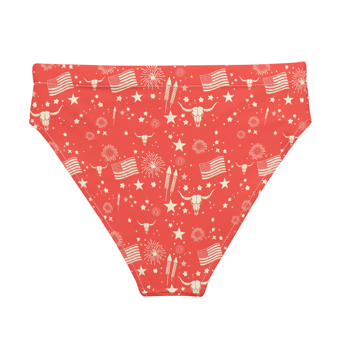 Starry Steer: An American Icon High-Waisted Bikini Bottom