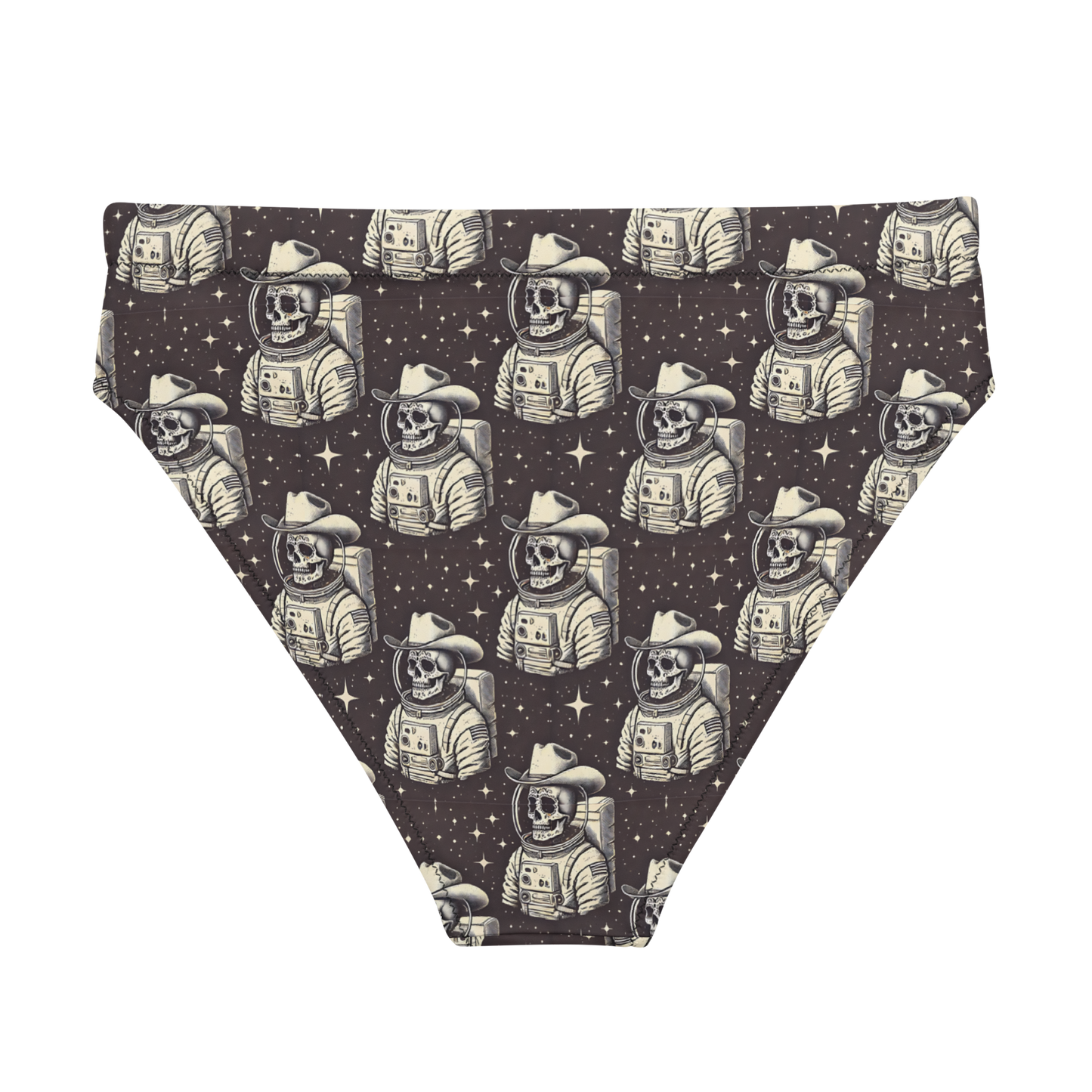 Space Renegade: Astronaut Calavera Outlaw High-Waisted Bikini Bottom