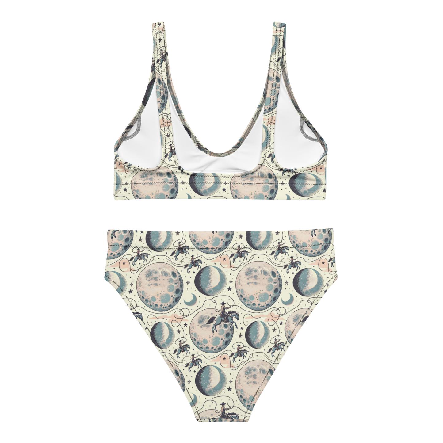 Lunar Lasso: Cosmic Cowboy High-Waisted Bikini