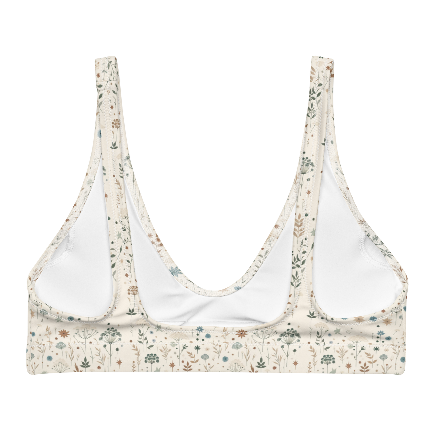 Meadow Bloom: Wildflower Delight High-Waisted Bikini Top