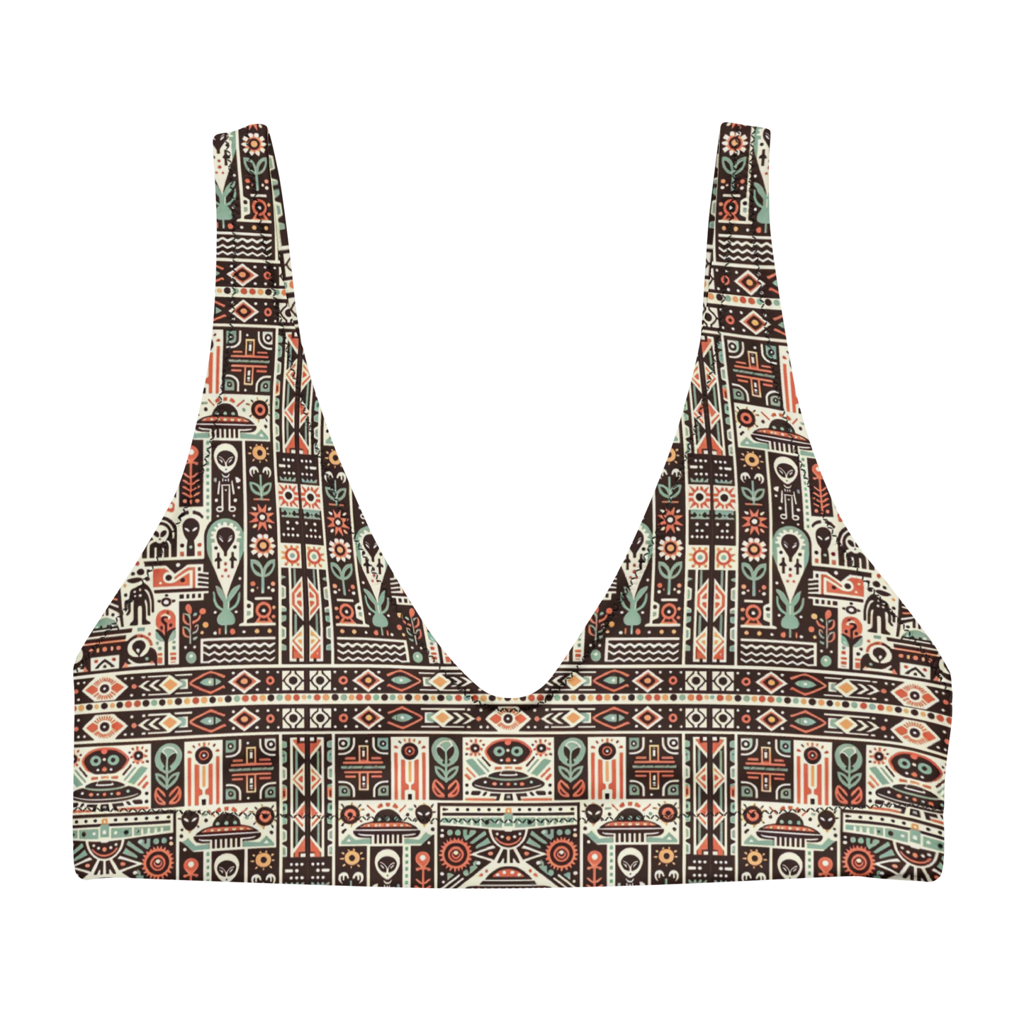 Mayan Fever Dream: A Sighting High-Waisted Bikini Top