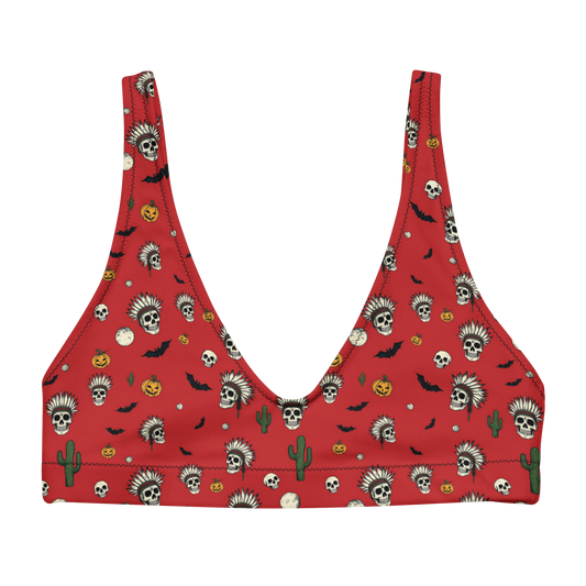 Sugar Skulls: Hallowed Ground High-Waisted Bikini Top