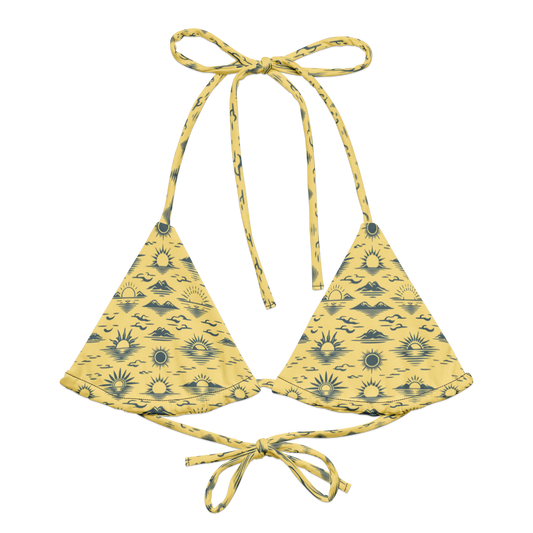 Desert Mirage: Sandstorm Ridge String Bikini Top