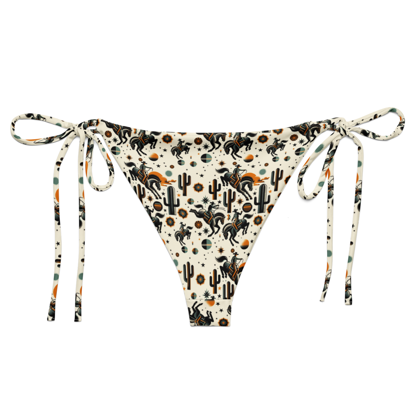 Cosmic Rodeo: Bucking Space Bronco String Bikini Bottom