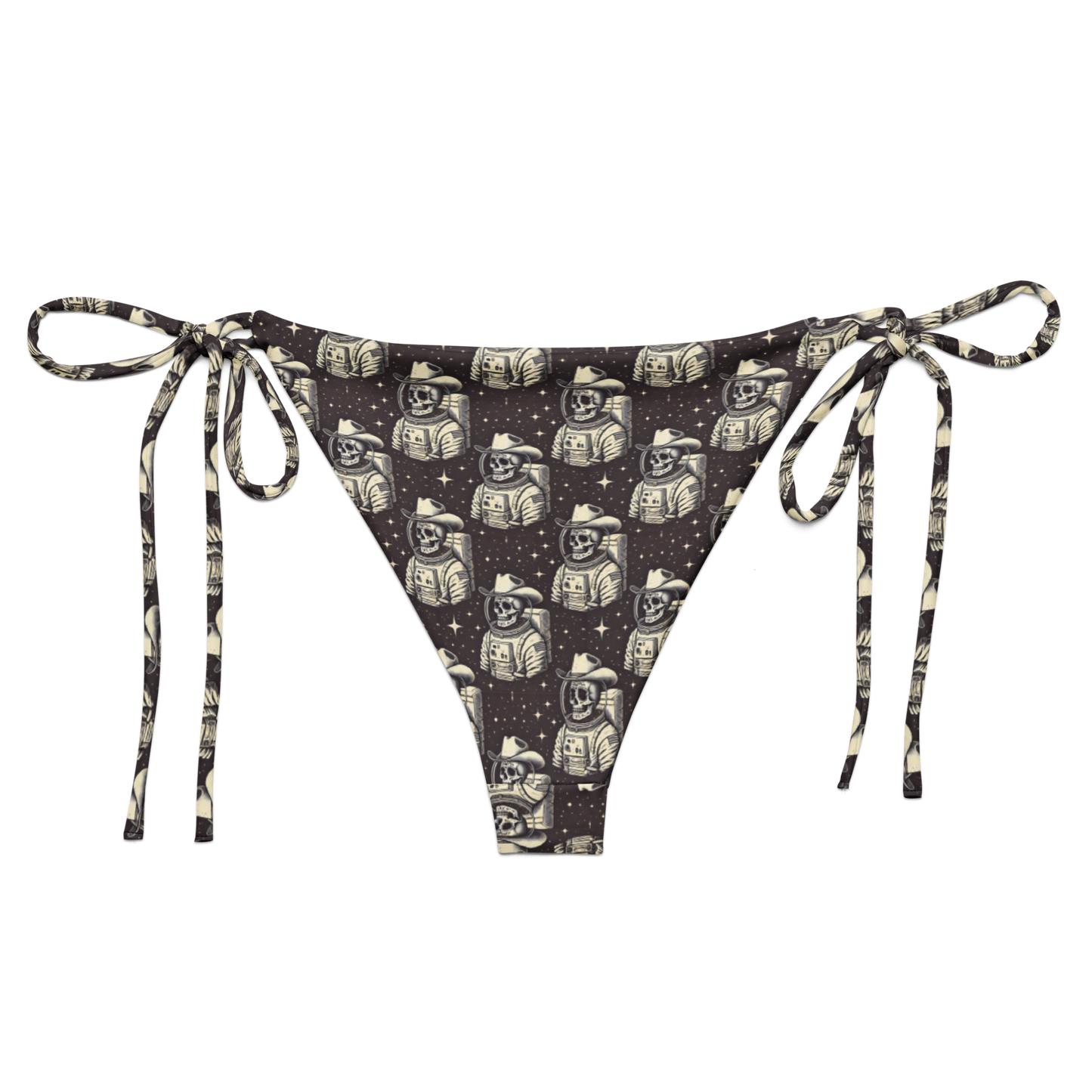 Space Renegade: Astronaut Calavera Outlaw String Bikini Bottom