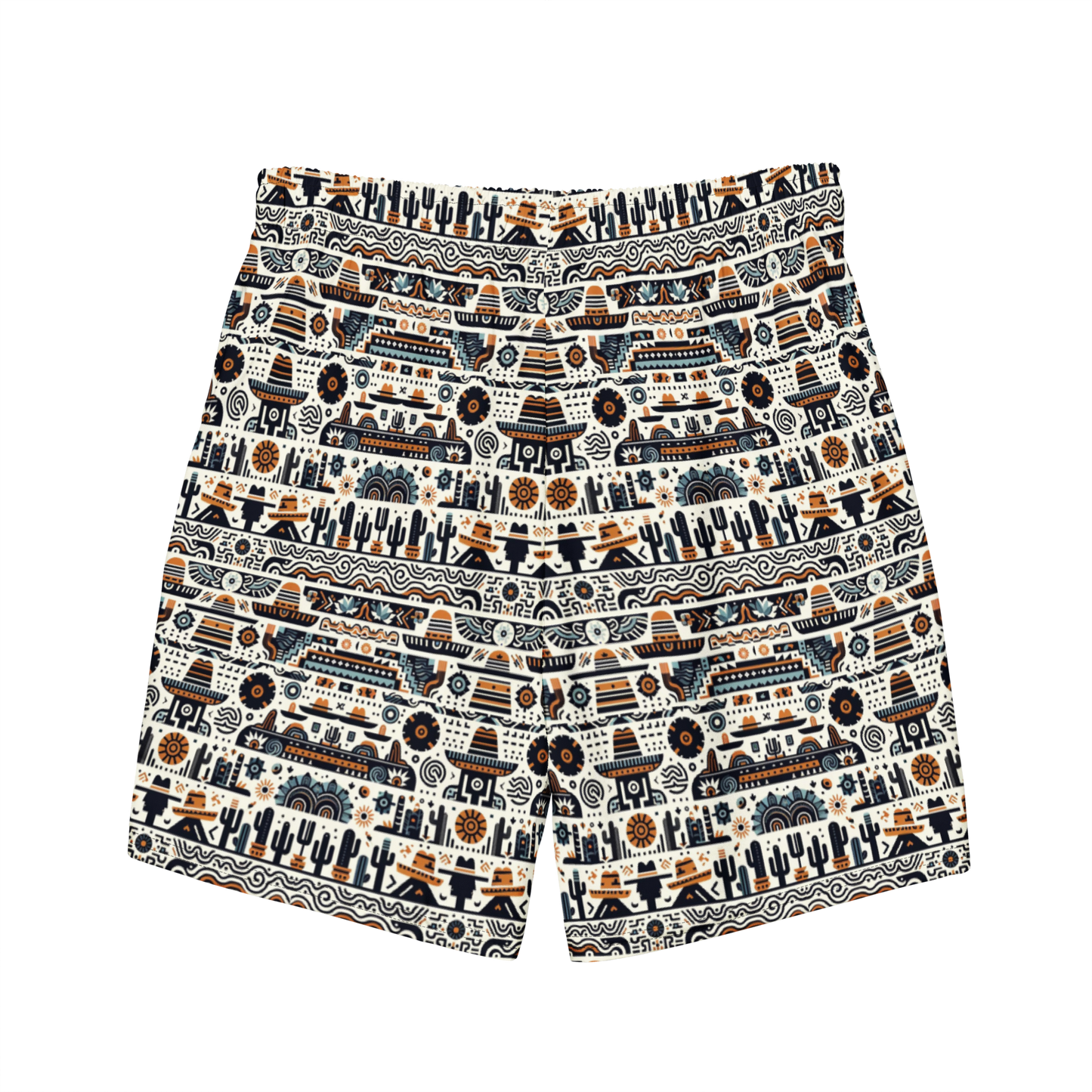 Desert Dusk: Earthy Tones Southwest Swim Trunks