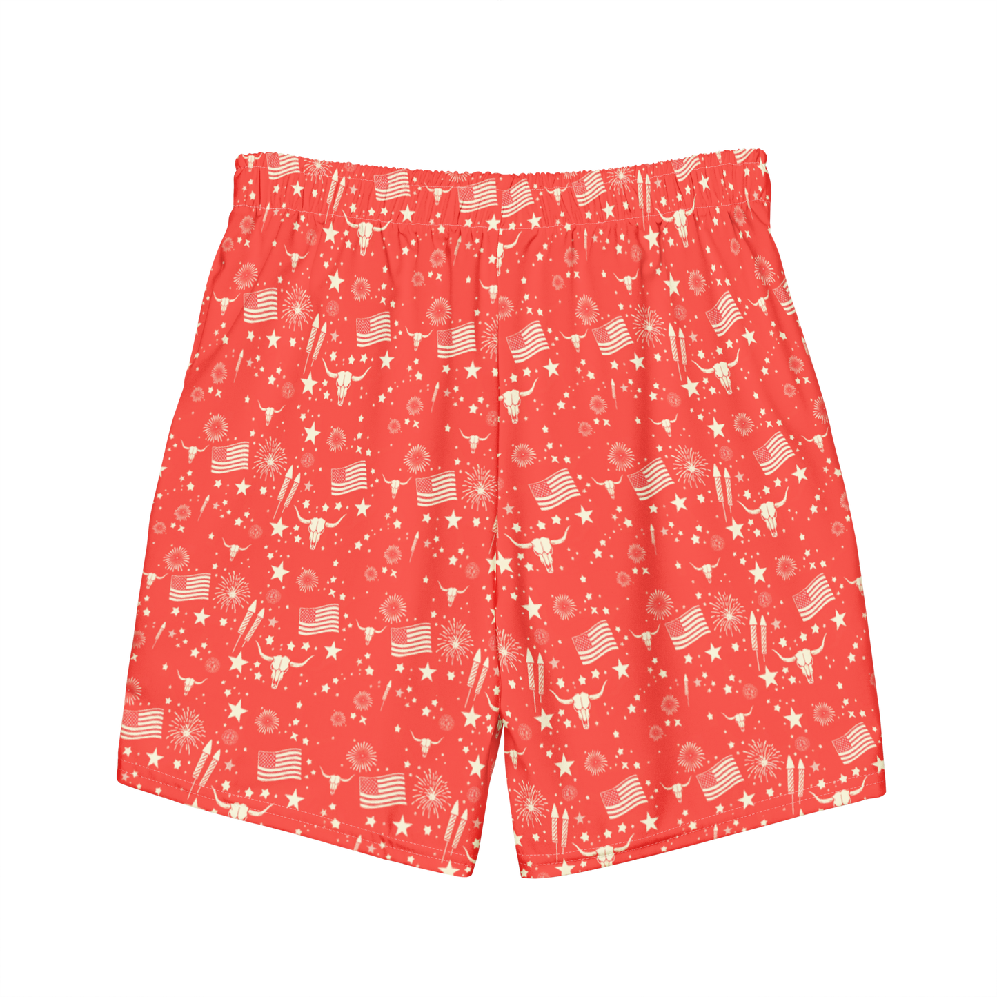 Starry Steer: An American Icon Swim Trunks