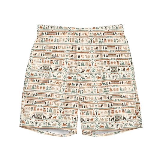 Zuni Spirit: Patterned Swim Trunks