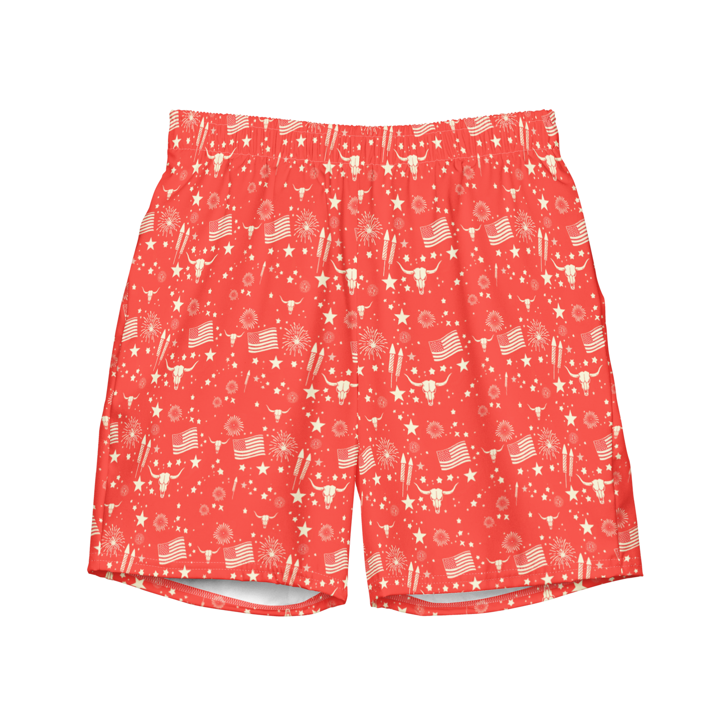 Starry Steer: An American Icon Swim Trunks