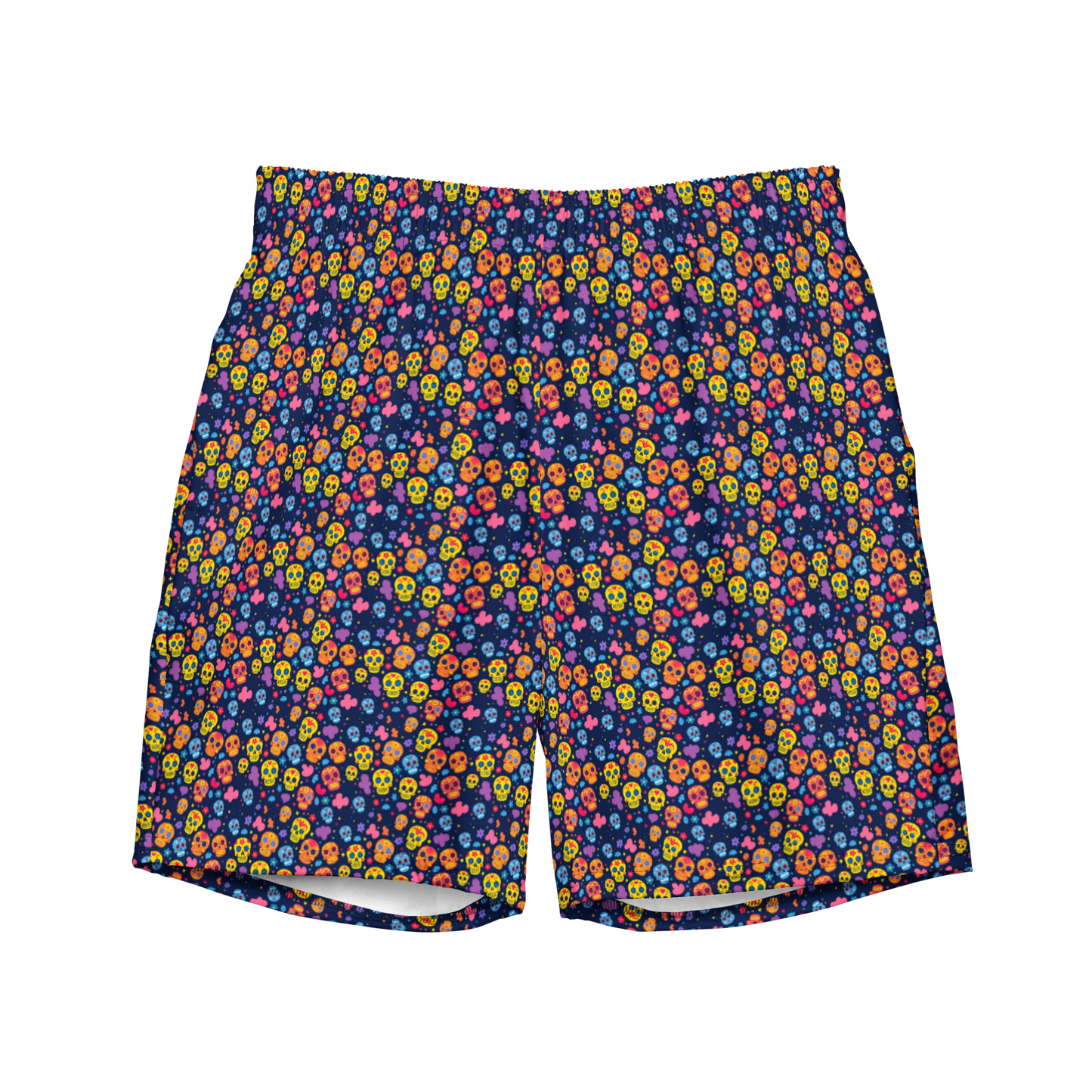 Festive Calavera: Vibrant Skulls Swim Trunks