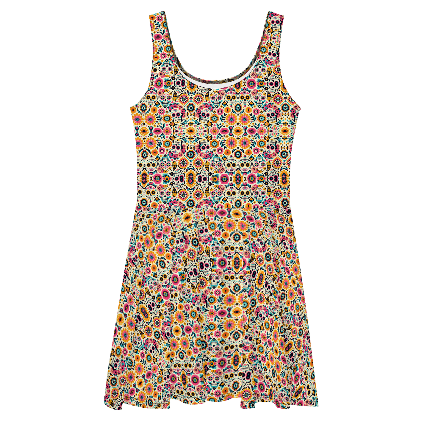 Calavera Dreams: Dia de los Muertos Sun Dress