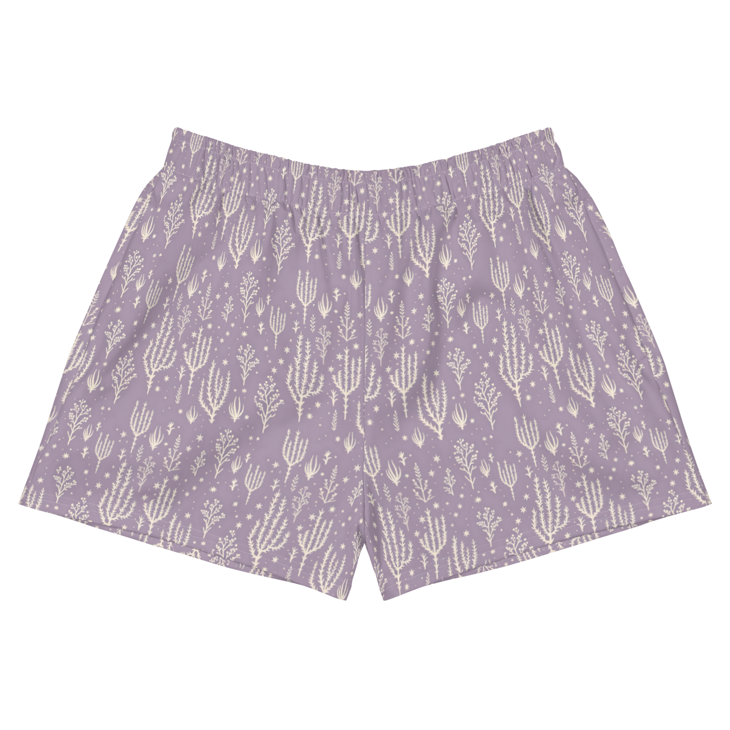 Ocotillo Sunrise: West Texas Blooms High-Waisted Women's Athletic Shorts