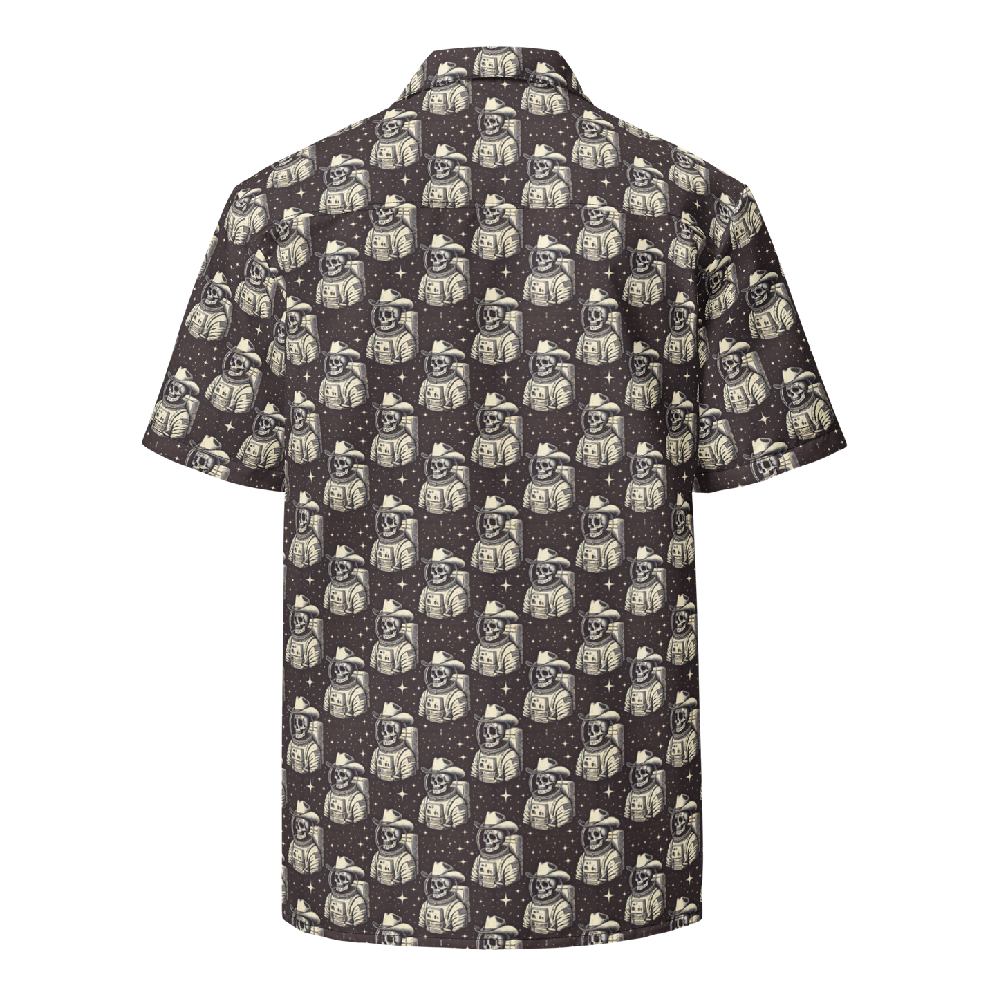 Space Renegade: Astronaut Calavera Outlaw Button-Up Shirt