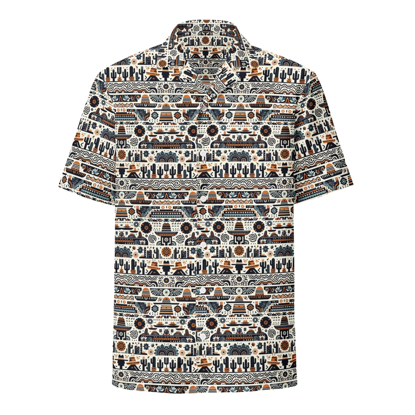 Desert Dusk: Earthy Tones Southwest Button-Up Shirt