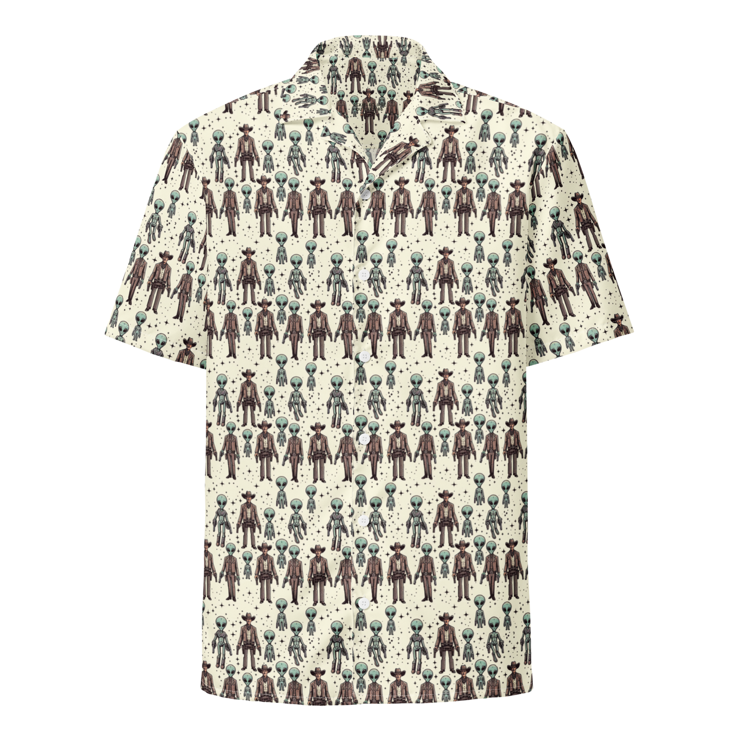 Cosmic Cowboys: Cowboys and Aliens Button-Up Shirt