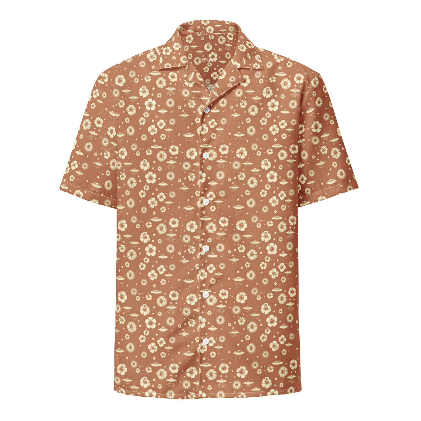 Beyond the Hibiscus: Unidentified Flying Florals Button-Up