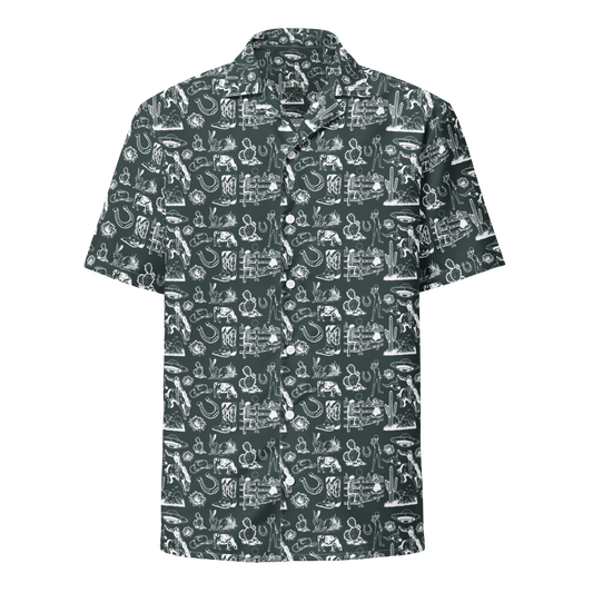 Wild Ride: Broncs, UFOs, and Cactus Skies Button-Up Shirt