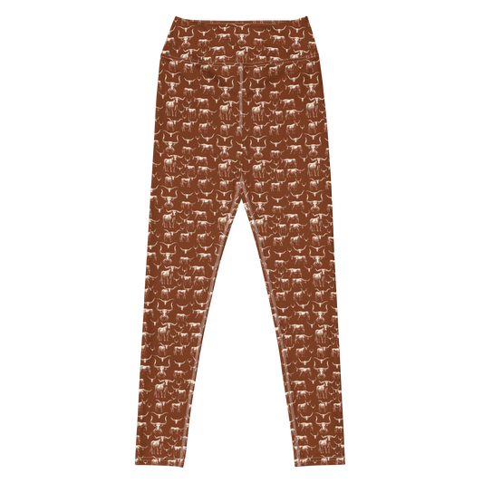 Wild Steer: Fiery Longhorn Leggings