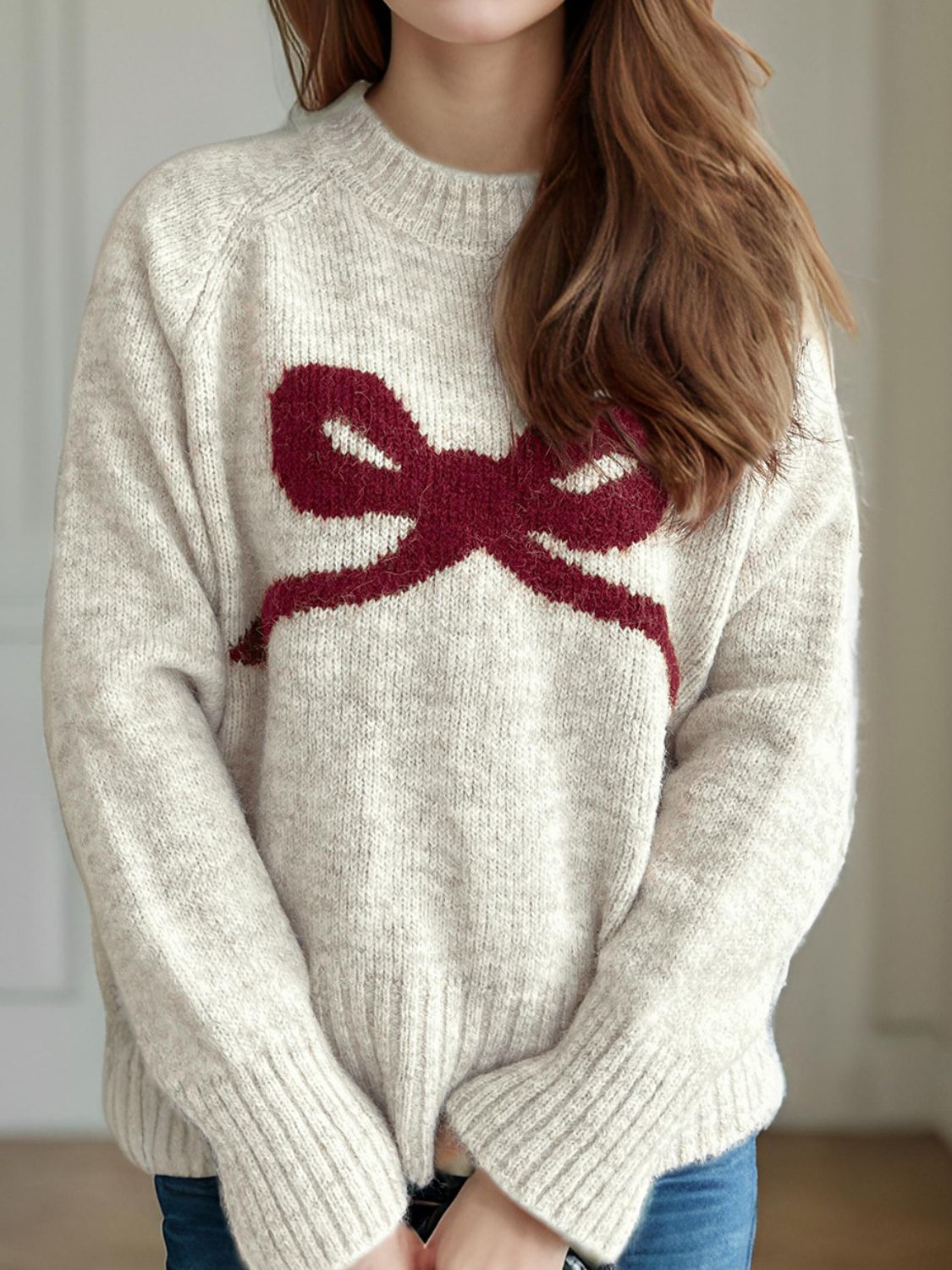 Bow Sweater - 4 Color Options