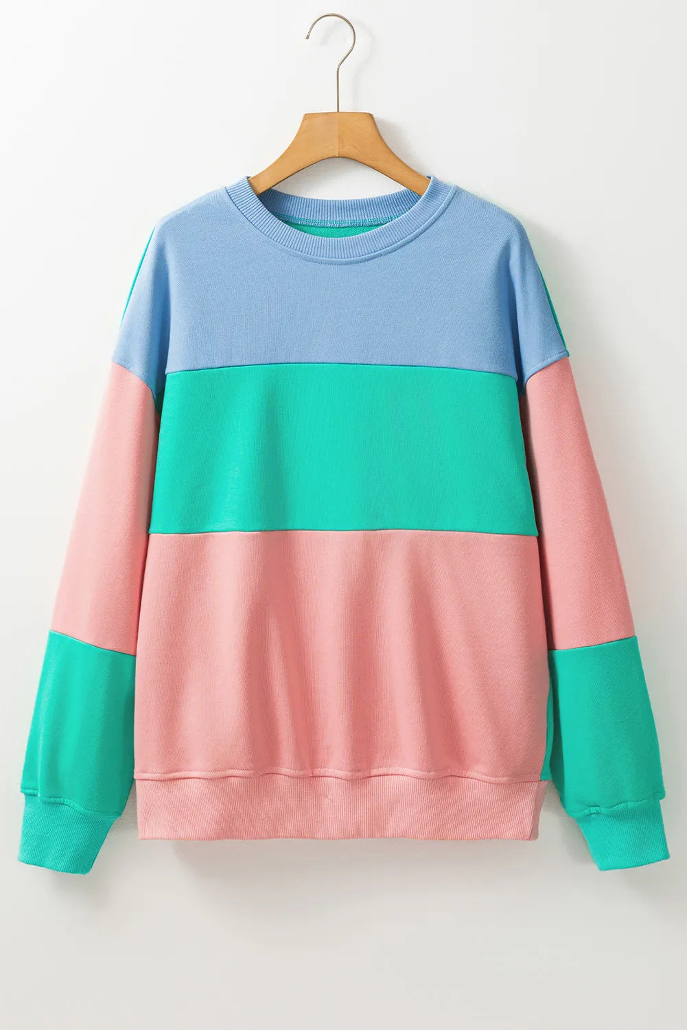 Color Block Long Sleeve Sweatshirt