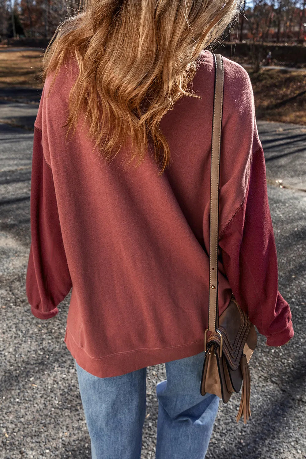 Contrast Long Sleeve Sweatshirt