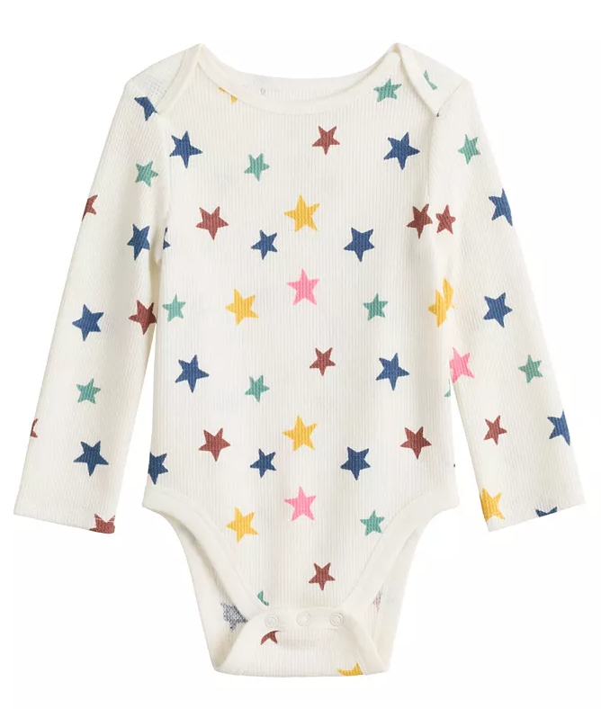 Colorful Stars Baby Long Sleeve Onesie