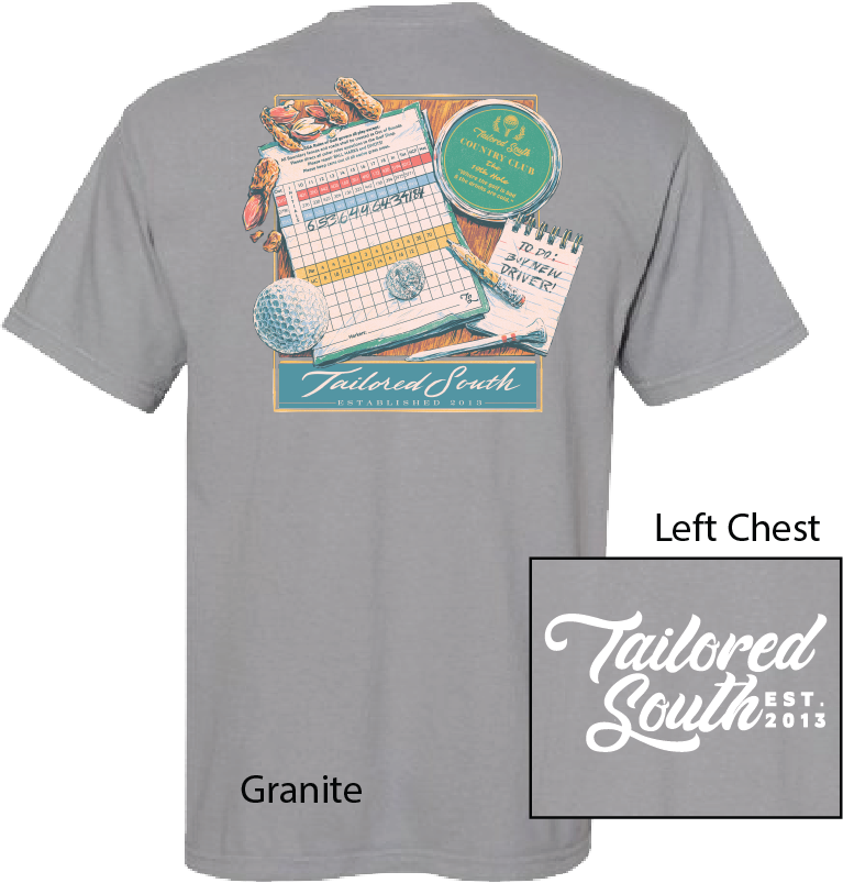 Tailored South - Golf Card Granite T-Shirt