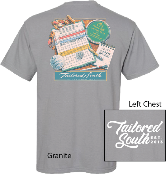 Tailored South - Golf Card Granite T-Shirt