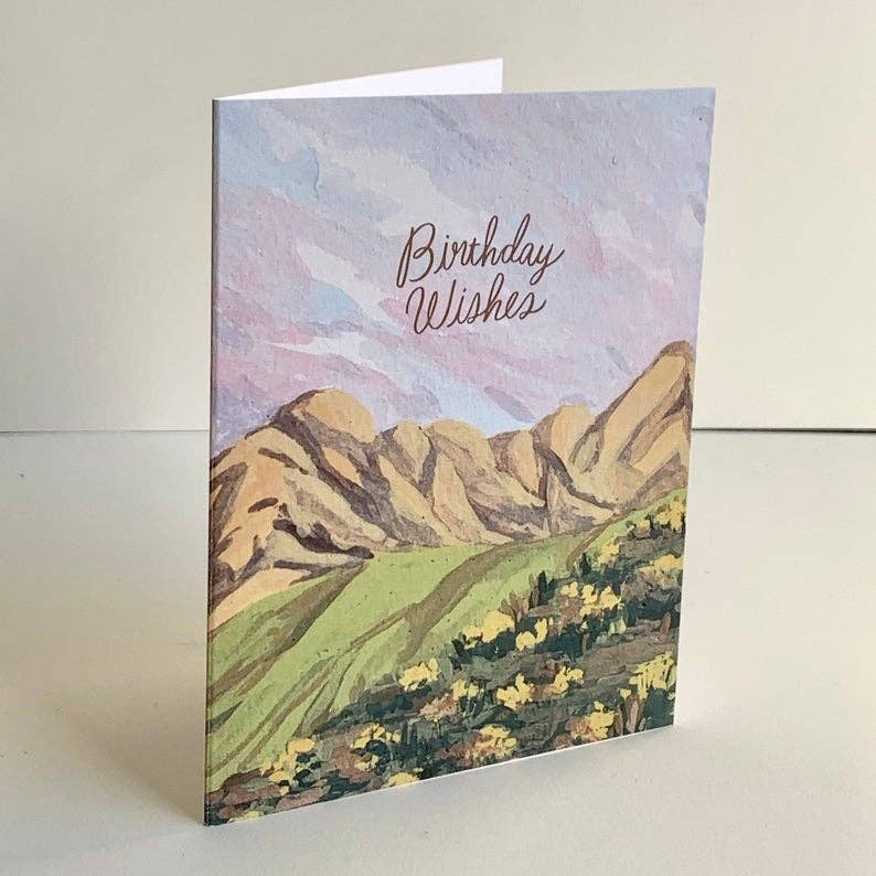 Birthday Wishes Mountain Greeting Card For Him