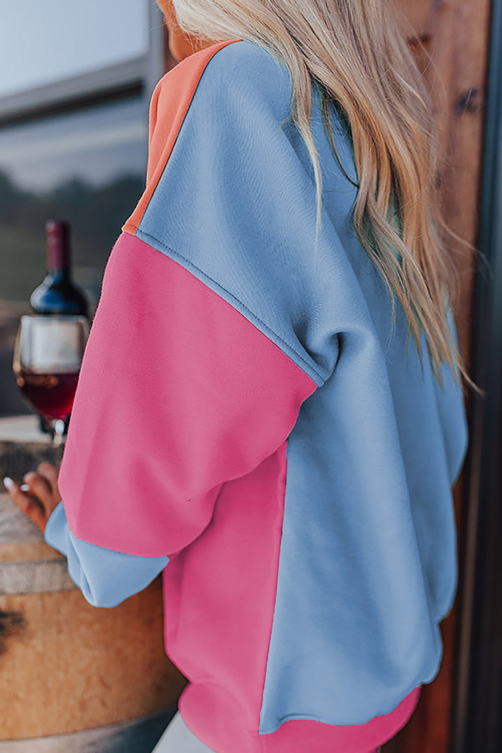 Color Block Long Sleeve Sweatshirt