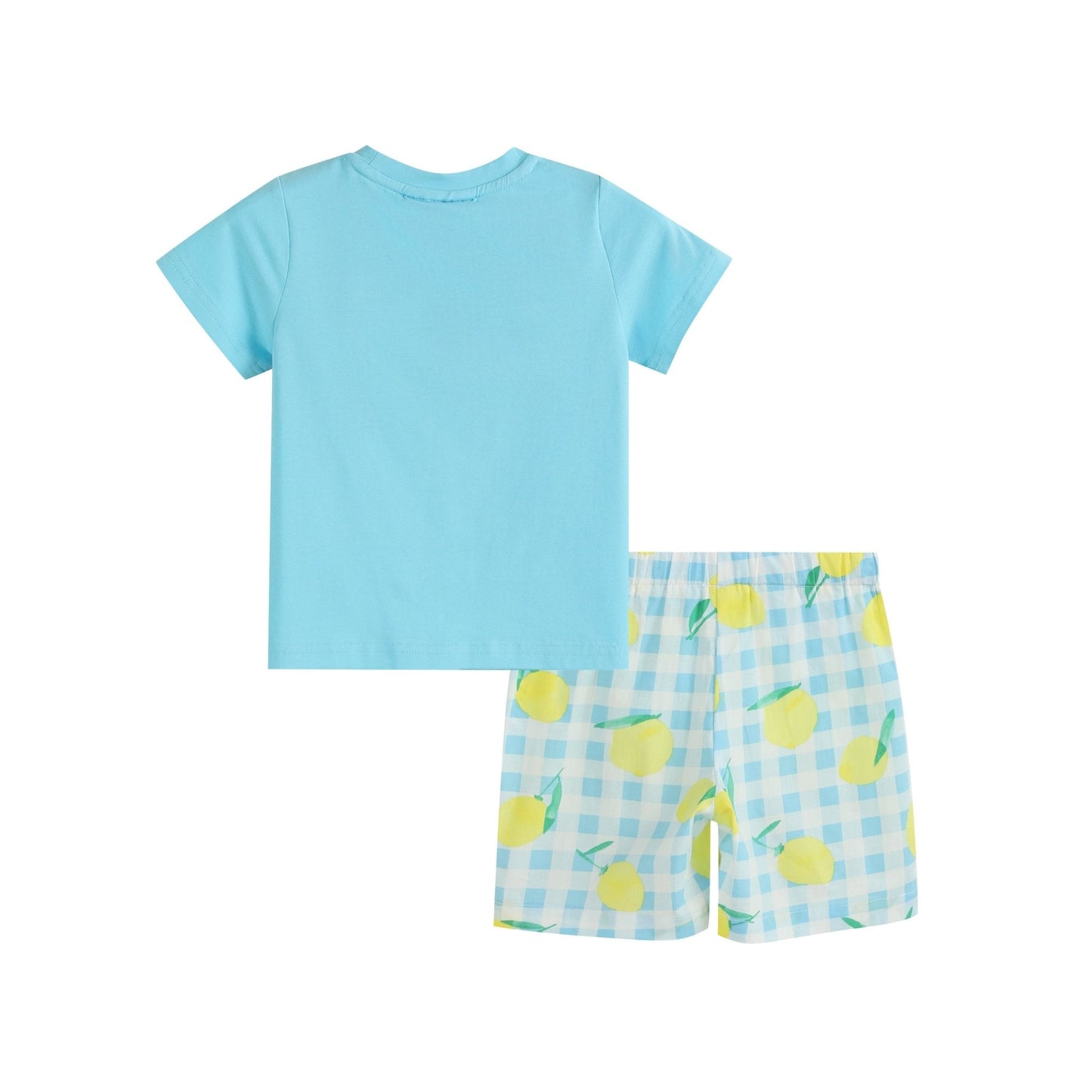 Blue Lemon Smocked Tee & Bermuda Shorts