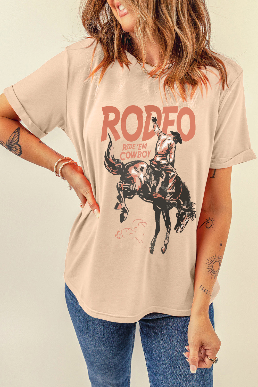 Cowboy Rodeo Graphic Short Sleeve T-Shirt