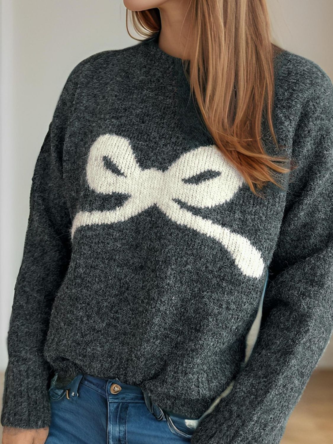 Bow Sweater - 4 Color Options