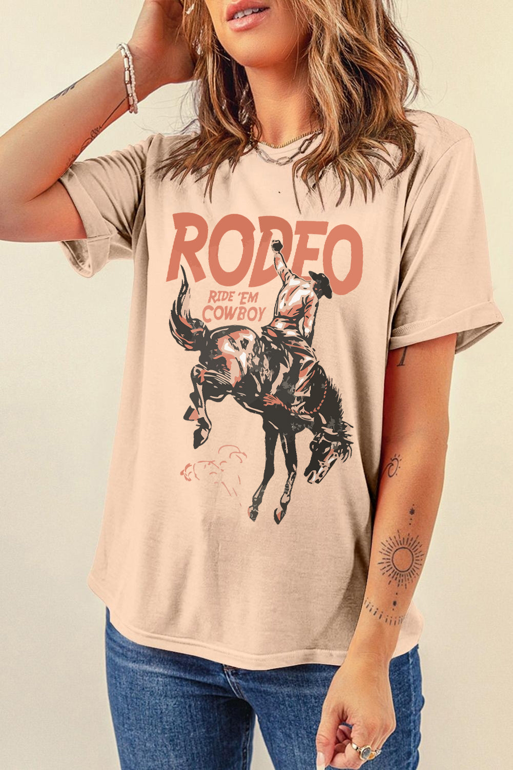 Cowboy Rodeo Graphic Short Sleeve T-Shirt