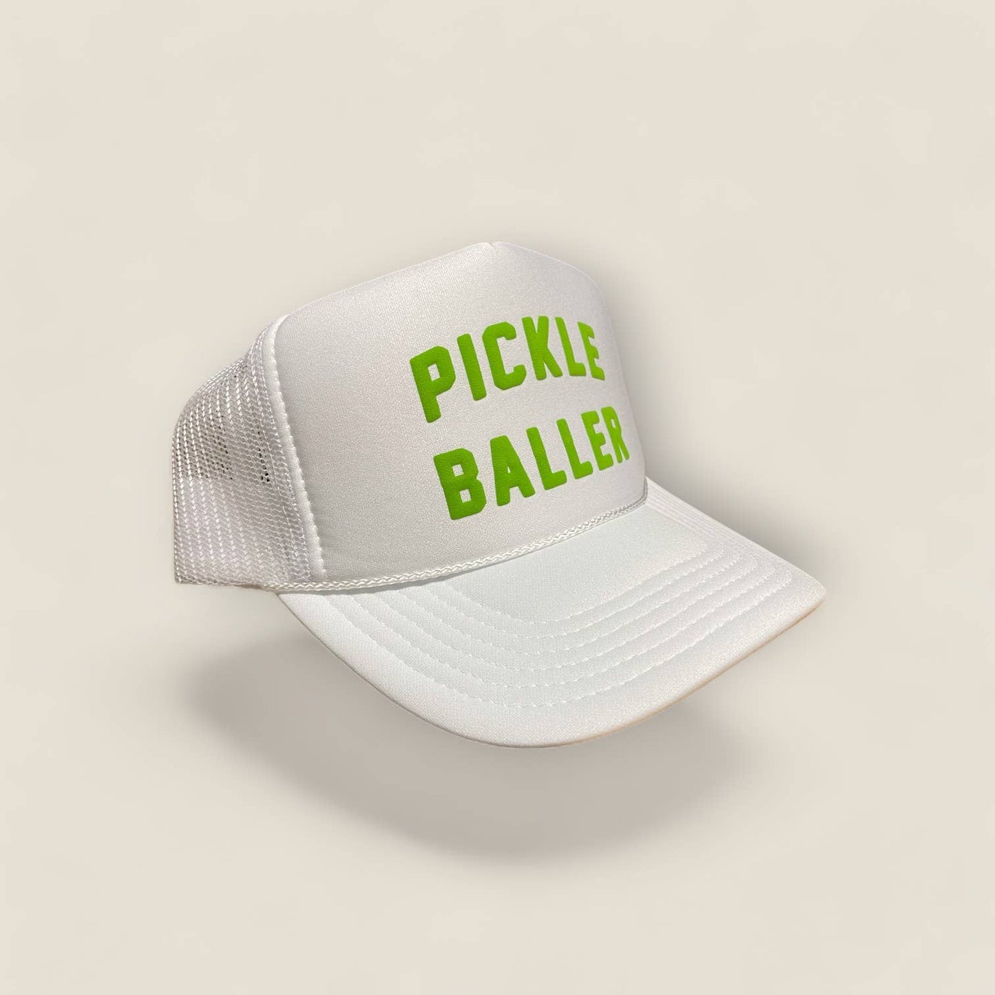 Pickle Baller Trucker Hat | White