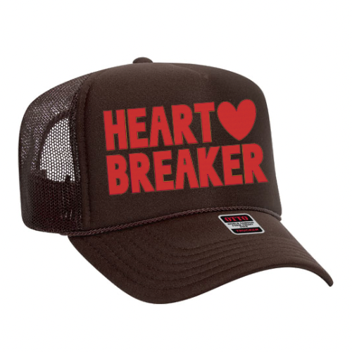 Heart Breaker Trucker Hat - Green/Pink