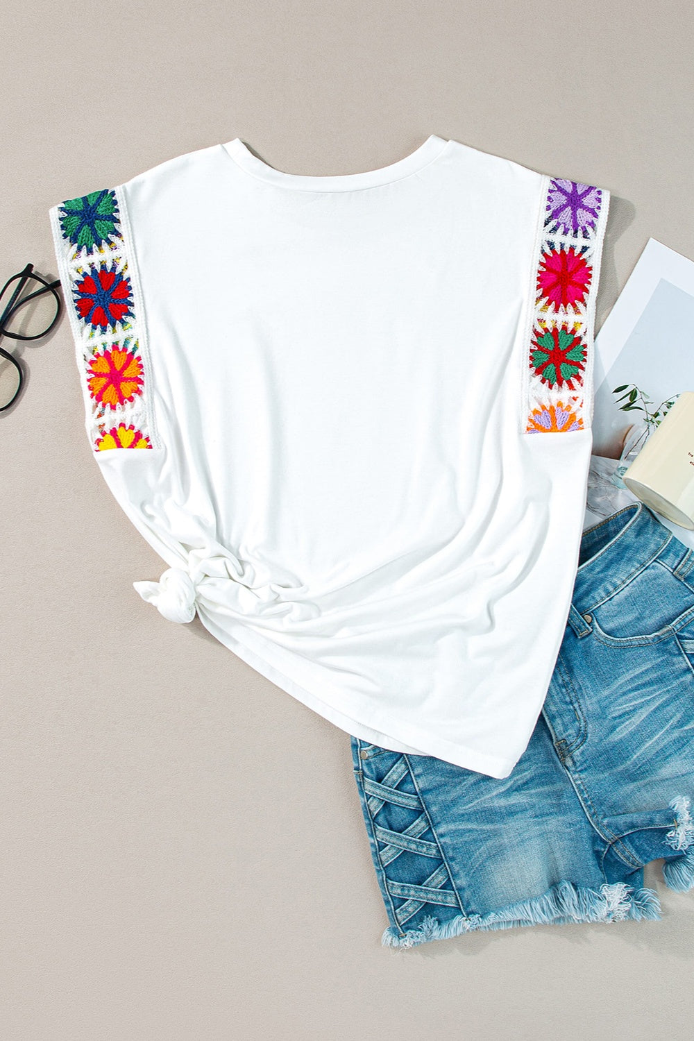 RiRi Colorful Cap Sleeve Top